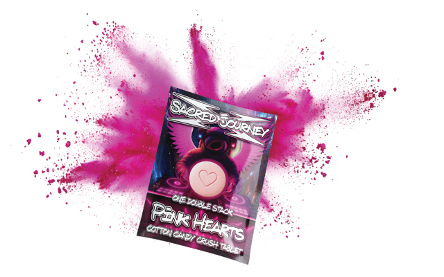 Flips Hippy Flips – Pink Hearts - Cotton Candy Crush Tablet - Tree Spirit Wellness