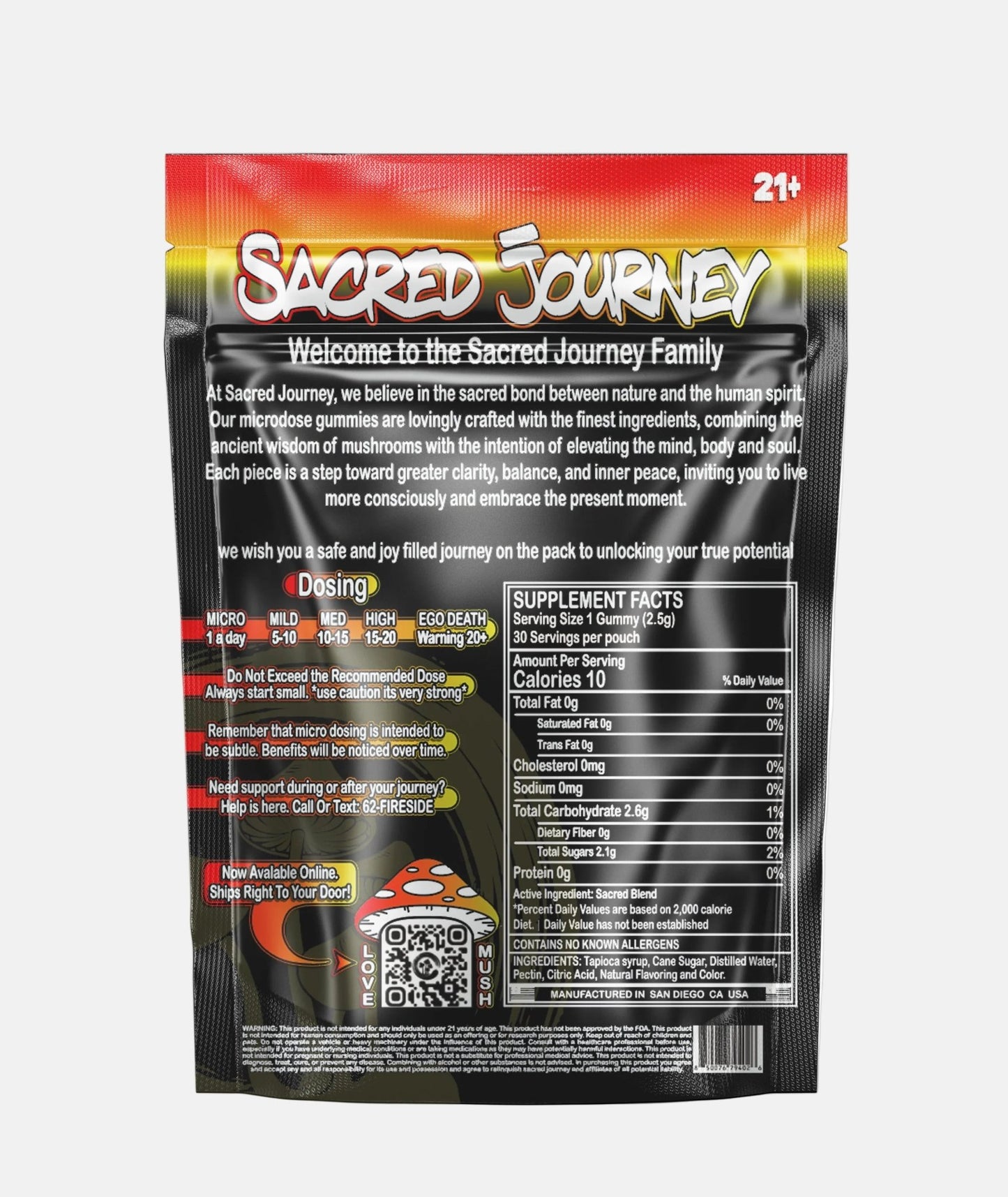 Microdose Gummies – Mango Pineapple 30ct - (Box of 10) - Tree Spirit Wellness