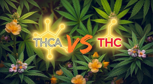 THCA vs THC comparison graphic