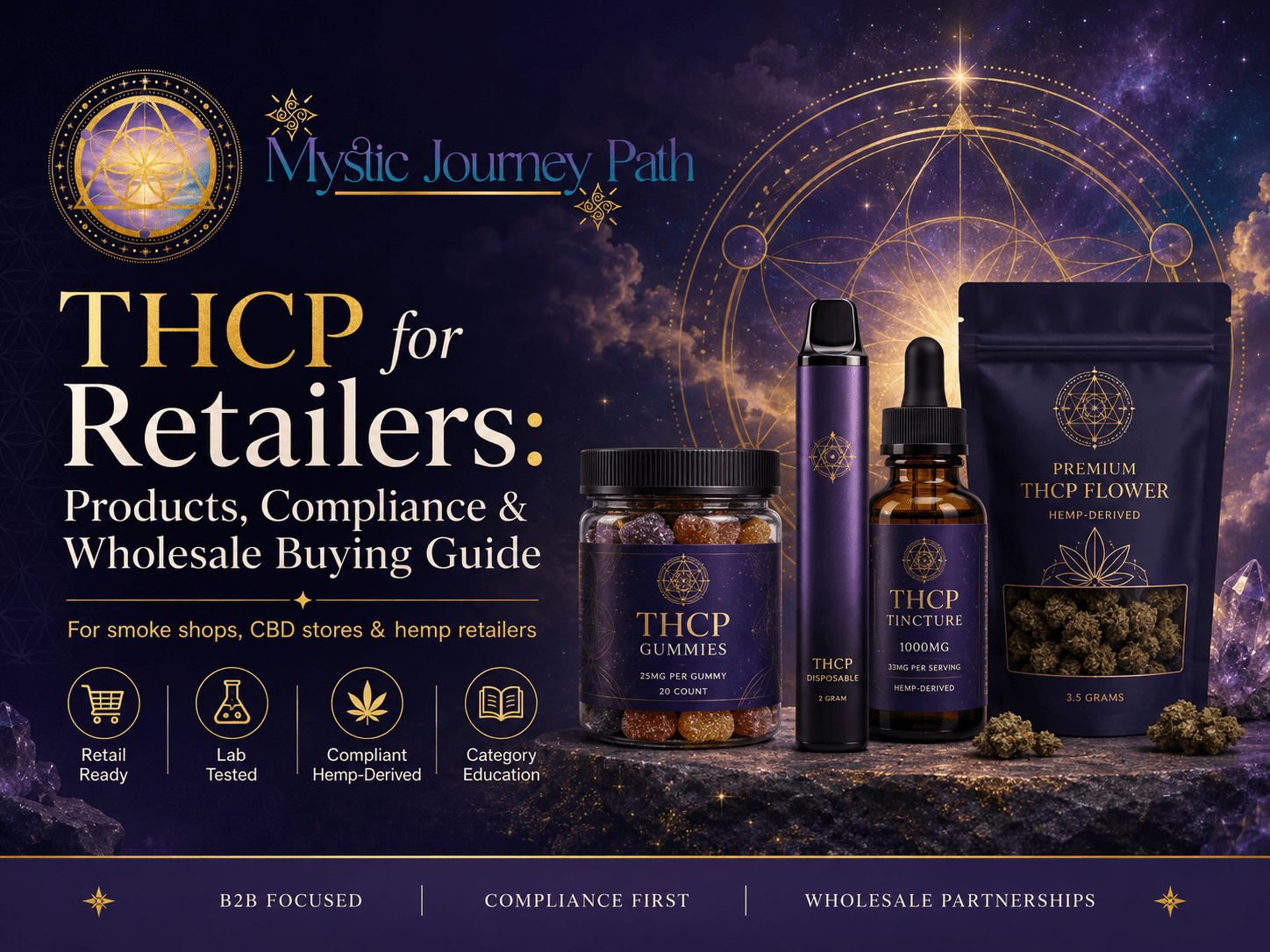 THCP for Retailers: Products, COAs, Compliance & Wholesale Buying Guide (2026) - Mystic Journey Path