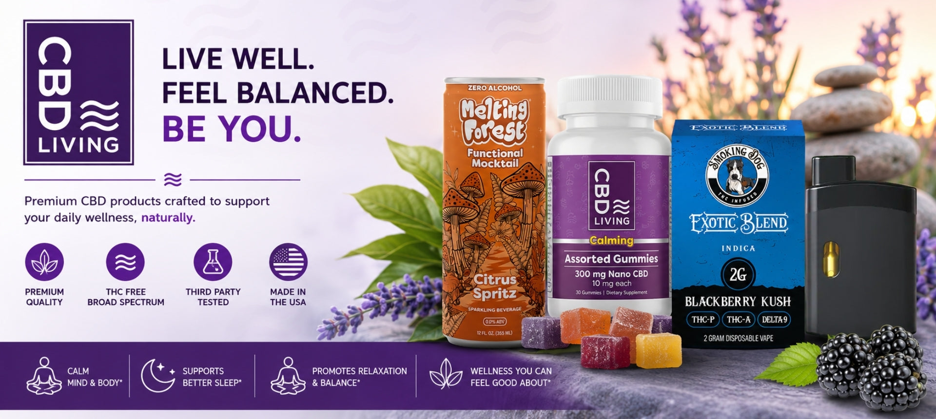 CBD Living Banner - Mystic Journey Path