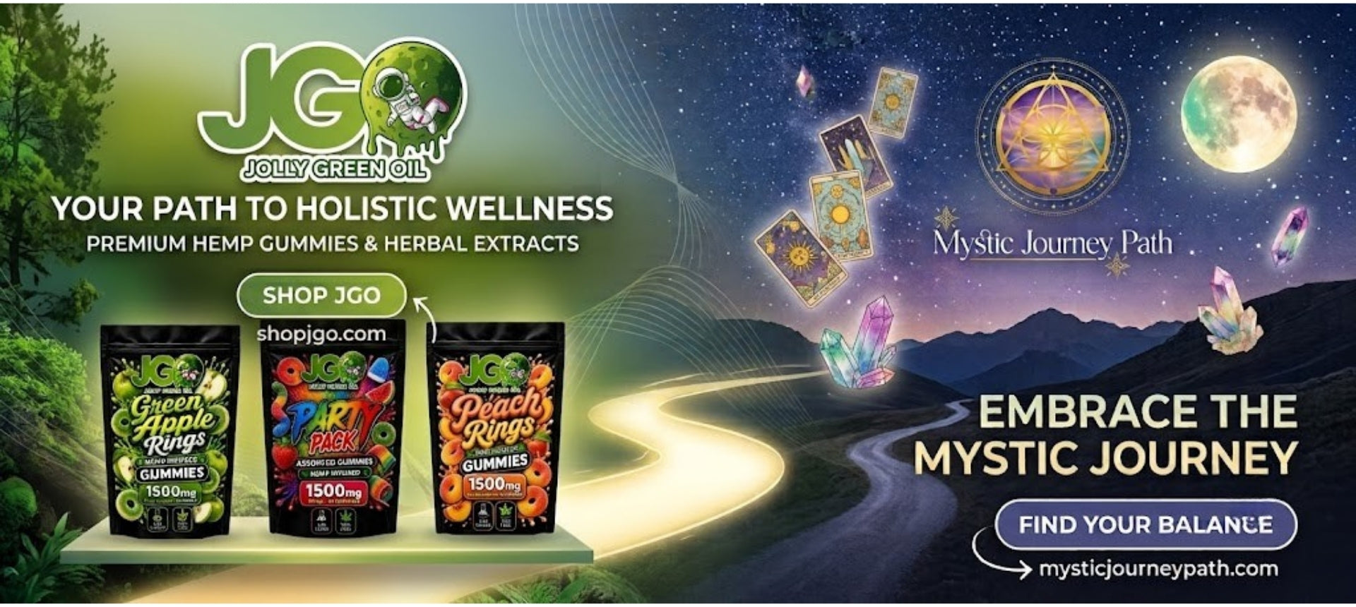 Jolly Green Oil Banner - Mystic Journey Path