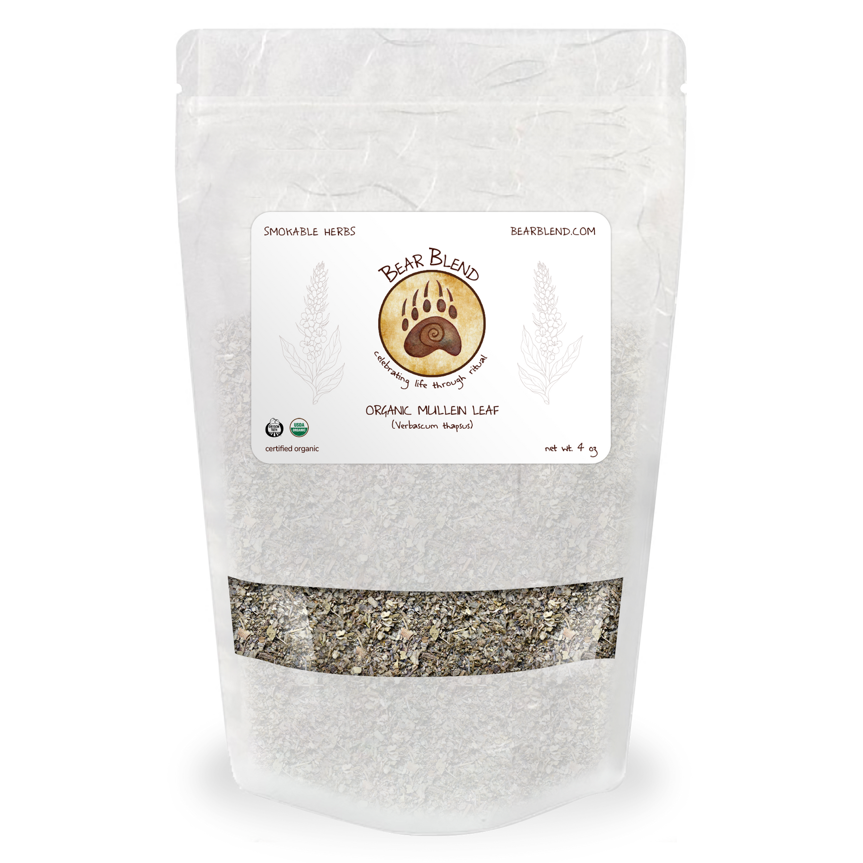 Mullein Organic Smokable 4oz bag - Mystic Journey Path
