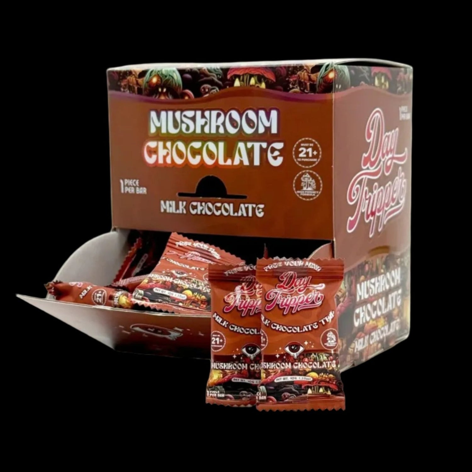 1 Piece Artisan Chocolate Bar (Gravity Fed Display) - 30 Bars/Case - Tree Spirit Wellness