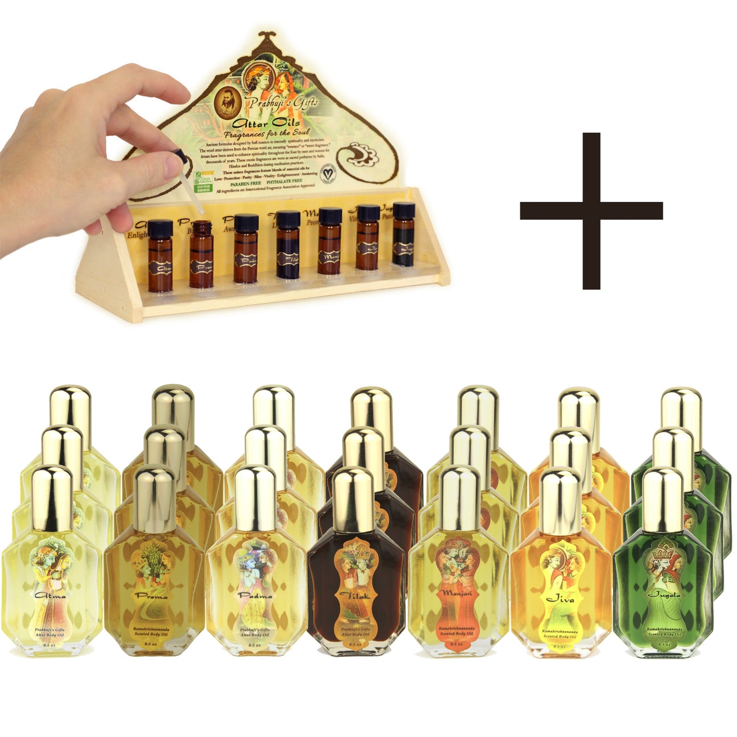 Prabhuji Stand for attar testers set- 21 Bottles
