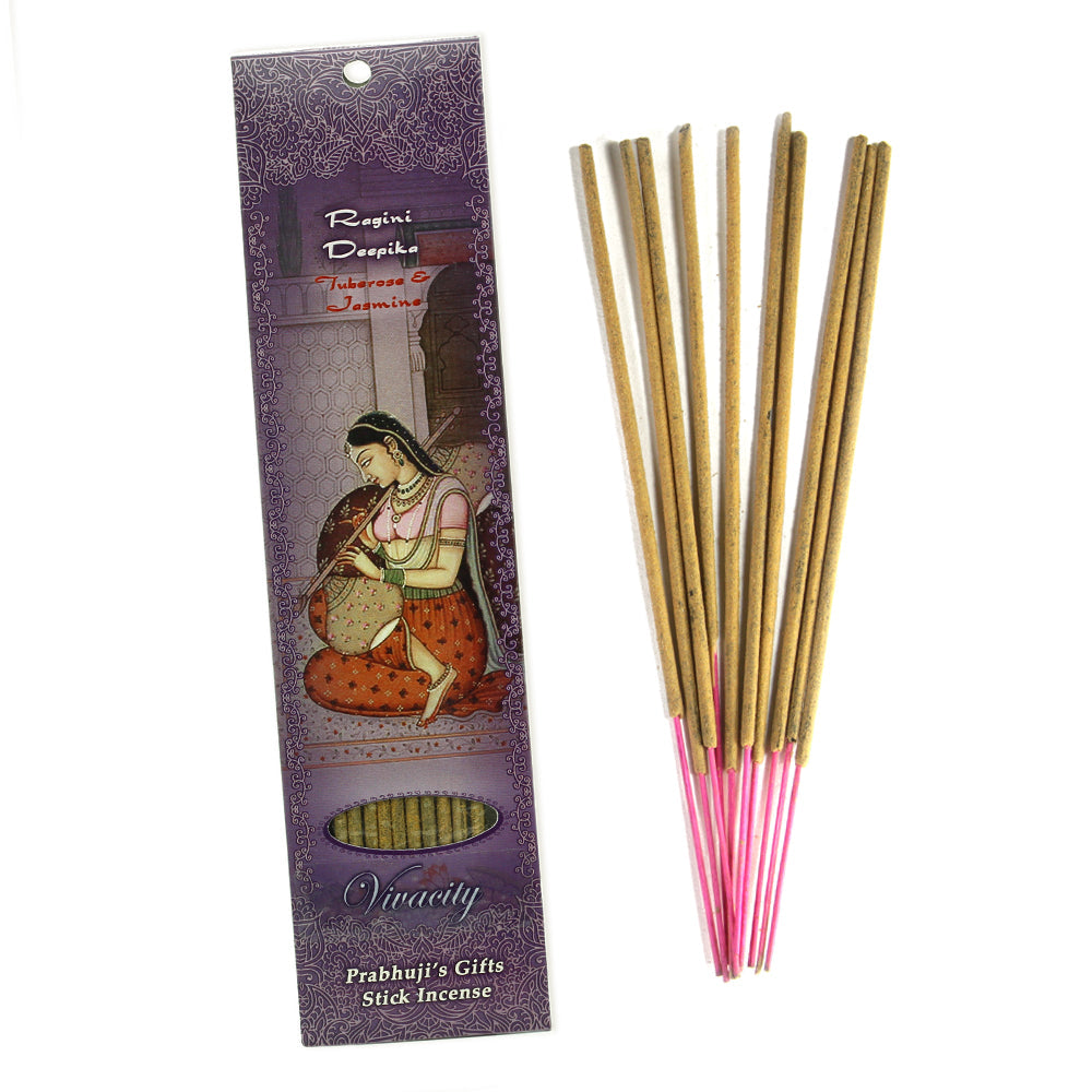 Incense Sticks Ragini Deepika - Tuberose and Jasmine - Vivacity - Wholesale and Retail Prabhuji's Gifts 