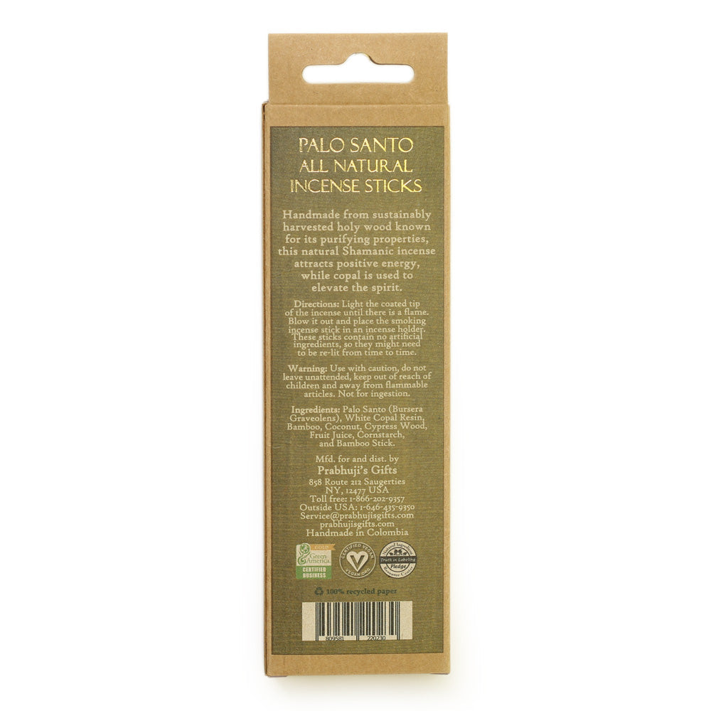 Palo Santo and Copal Incense Sticks - Love & Purity -  6 Incense Sticks - Wholesale and Retail Prabhuji's Gifts 