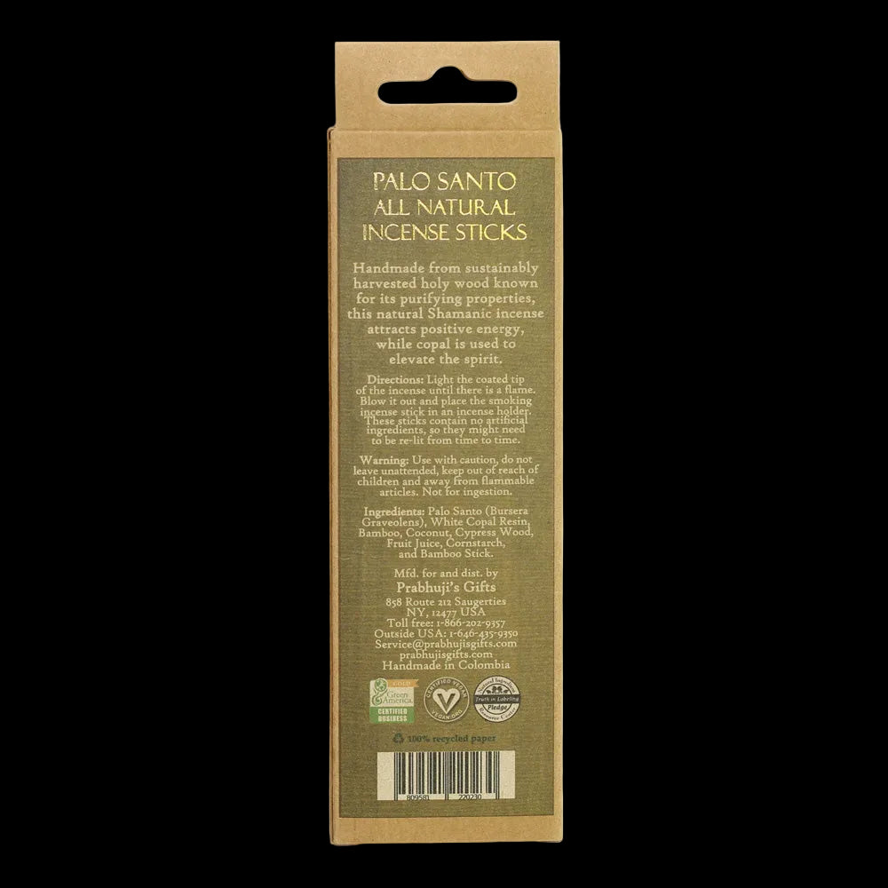 Prabhuji Palo Santo and Copal Incense Sticks - Love & Purity -  6 Incense Sticks - Mystic Journey Path