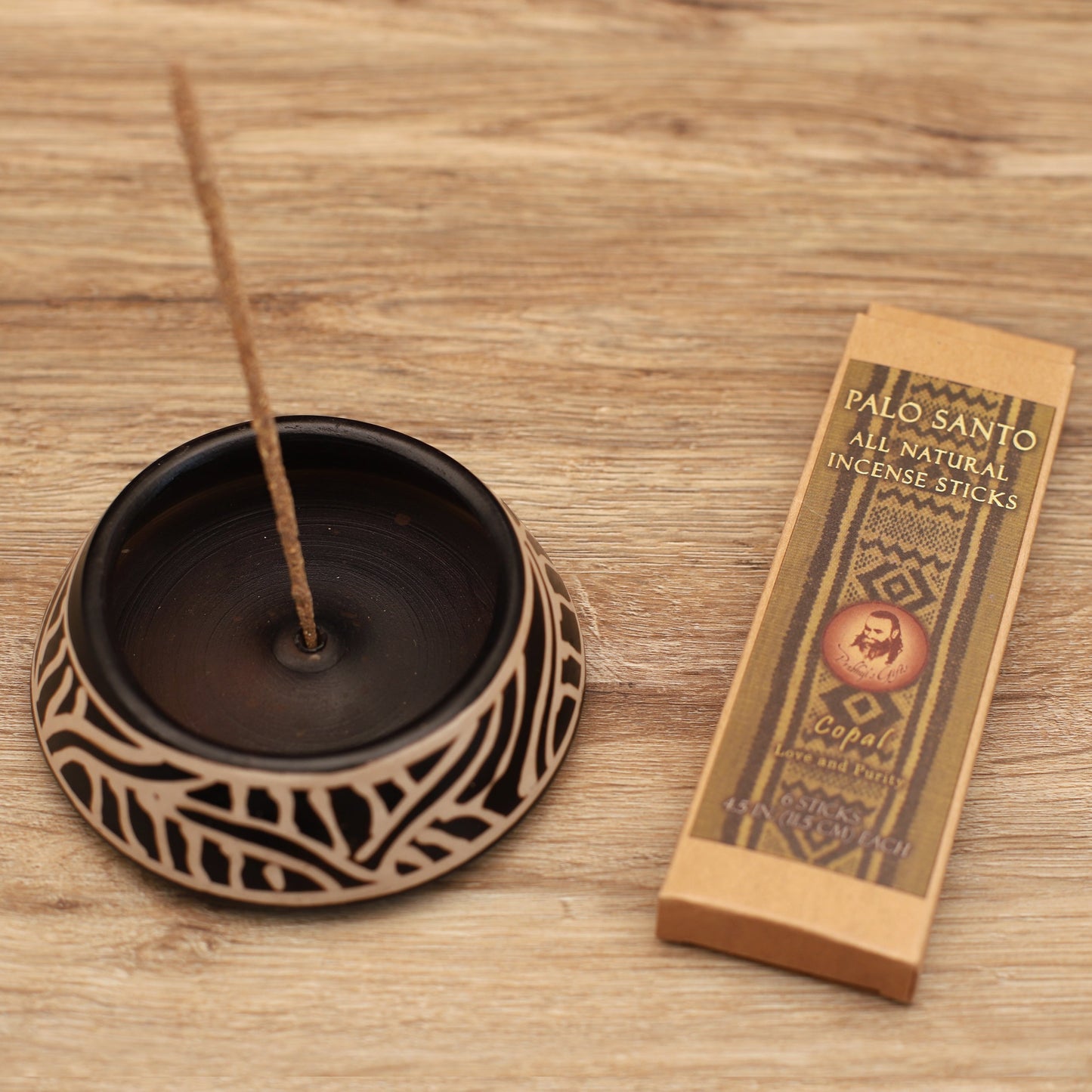 Prabhuji Palo Santo and Copal Incense Sticks - Love & Purity -  6 Incense Sticks