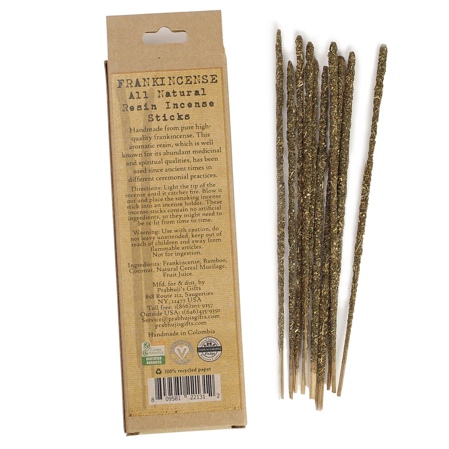 Smudging Incense - Frankincense - Natural Resin Incense sticks - Wholesale and Retail Prabhuji's Gifts 