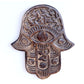 Prabhuji Decor - Wooden Hamsa - Vines and Flowers 7"x6"