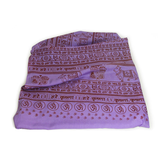 Prabhuji Meditation Yoga Prayer Shawl - Maha Mantra - Purple Large