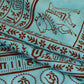 Prabhuji Meditation Yoga Prayer Shawl - Maha Mantra - Turquoise Large