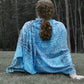 Prabhuji Meditation Yoga Prayer Shawl - Maha Mantra - Turquoise Large