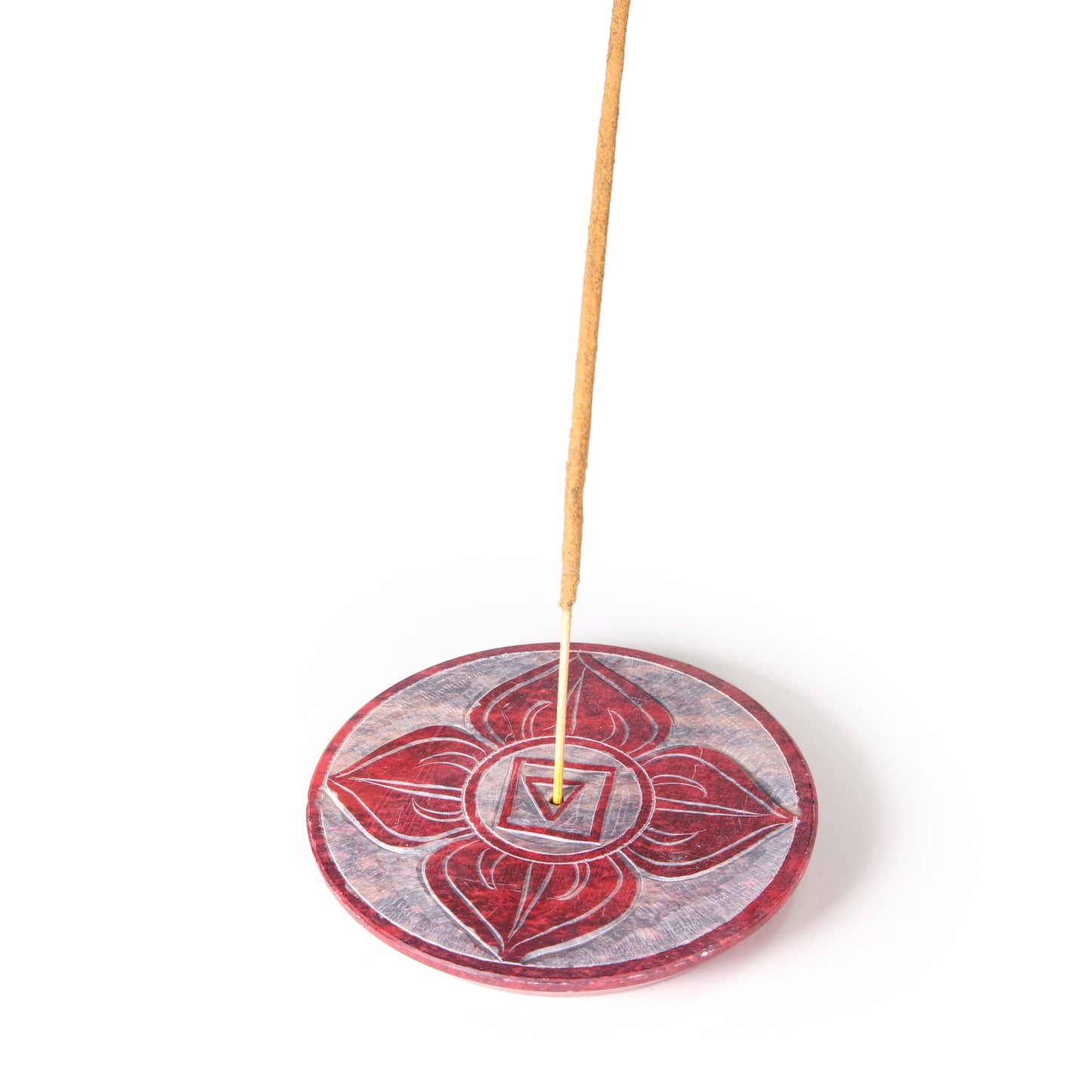 Prabhuji Incense Burner - Soapstone Plate Root Chakra Muladhara 3"