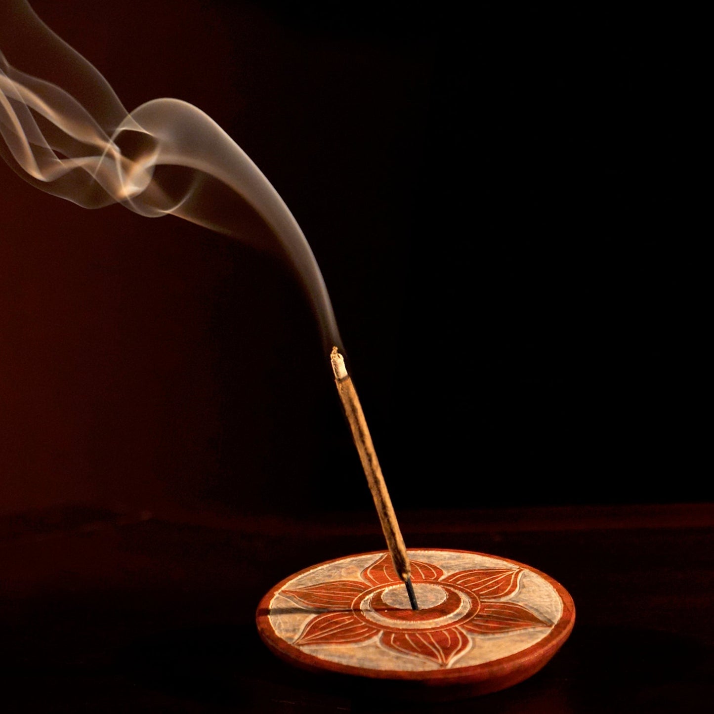 Prabhuji Incense Burner - Soapstone Plate Sacral Chakra Svadhishtana 3"