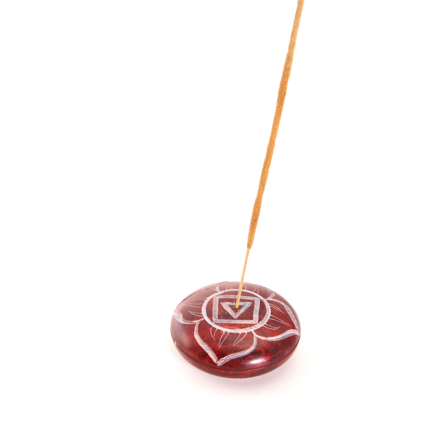 Prabhuji Incense Burner - Soapstone Pebble Root Chakra Muladhara 2.5"