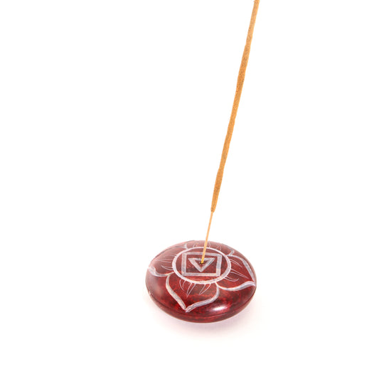 Prabhuji Incense Burner - Soapstone Pebble Root Chakra Muladhara 2.5"