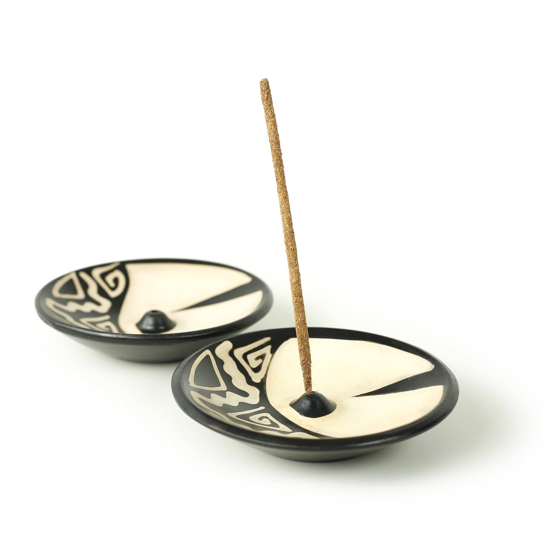 701-80 - Incense Burner - Peruvian Ceramic Incense Burner for Stick Incense - 4.75" Prabhuji's Gifts wholesale and retail