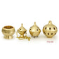Burner - Brass Burner, Clear Ball 3.25"Hx3"D - Wholesale and Retail Prabhuji's Gifts 