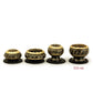 Burner - Black Brass Burner, Medium Base, Feather Engraving, Net Top 2"Hx2.5"D - Wholesale and Retail Prabhuji's Gifts 