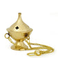 Burner - Hanging Brass Burner, Jali 2.5"Hx2"D - Wholesale and Retail Prabhuji's Gifts 