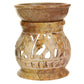 Oil Diffuser - Natural Soapstone Oil Burner Round Elephant 4" - Wholesale and Retail Prabhuji's Gifts 