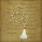 Prabhuji Prayer Mala Beads - Moon Stone  - 108 Prayer Beads