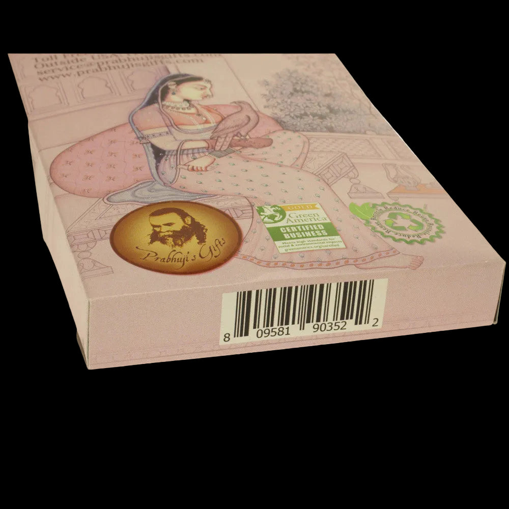 Incense Gift Set - Wood Round Burner + 3 Harmony Incense Sticks & Holiday Greeting (Gaudi, Gaudmalhar, Bhairavi) - Wholesale and Retail Prabhuji's Gifts   - Mystic Journey Path