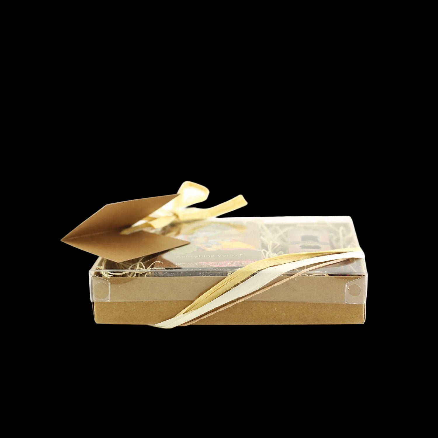 Gift Set - Saucha Bar Soap 'Refreshing Vetiver' and Attar Perfume Oil 'Tilak' - with Greeting 'For a very special someone' -Mystic Journey Path