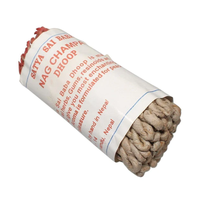 Nepali Sai Baba Nag Champa Dhoop Rope Incense - Mystic Journey Path
