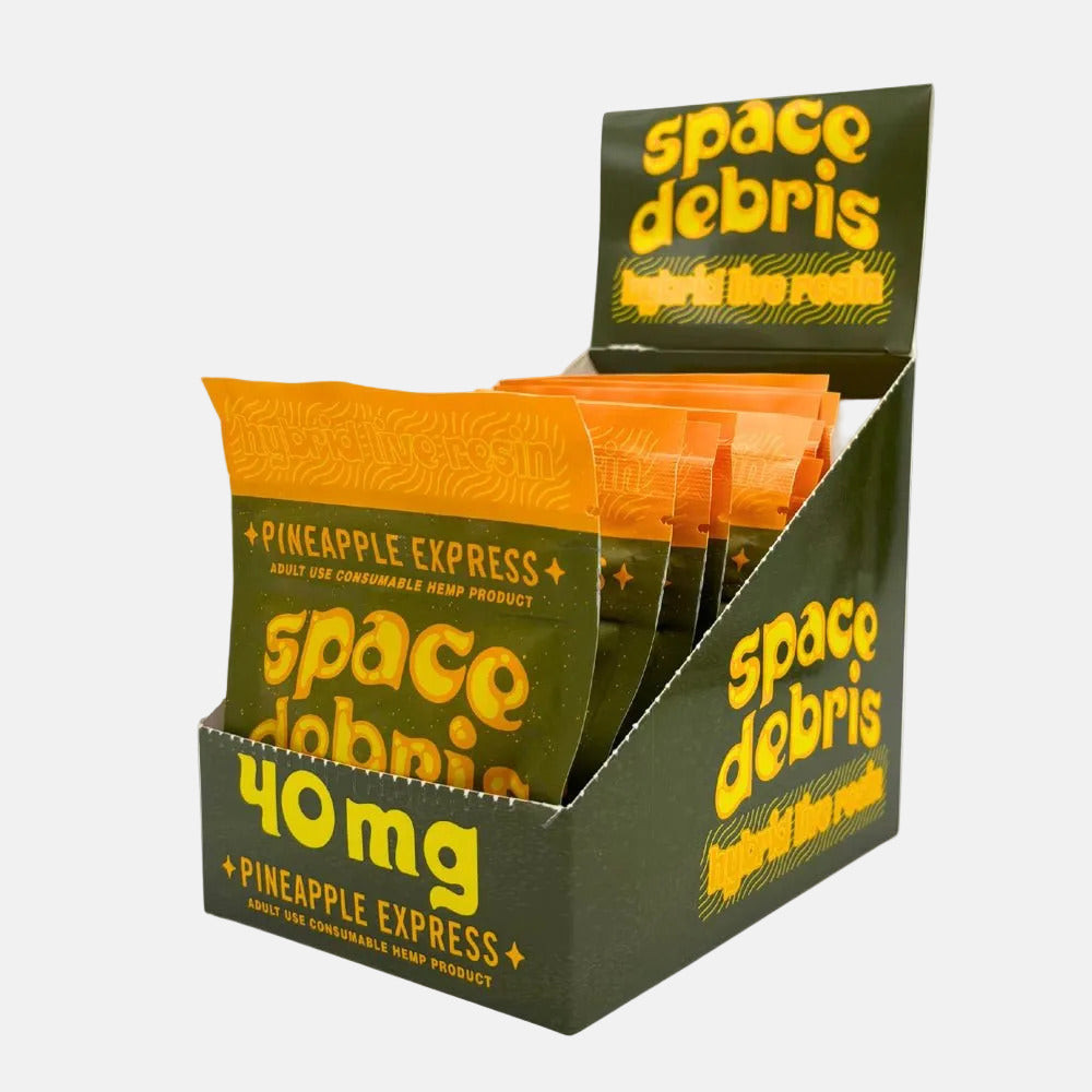 BakPak Space Debris Pineapple Express Live Resin 40mg D9 THC 8ct - Box of 10 - Tree Spirit Wellness