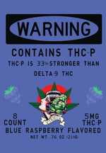 Blue Raspberry 5mg THC - p 8 count gummy (Box of 10) - Tree Spirit Wellness
