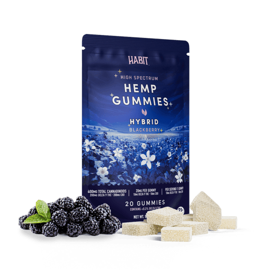 Delta 9 + CBD High Spectrum Hemp - 20 Blackberry Gummies - Tree Spirit Wellness