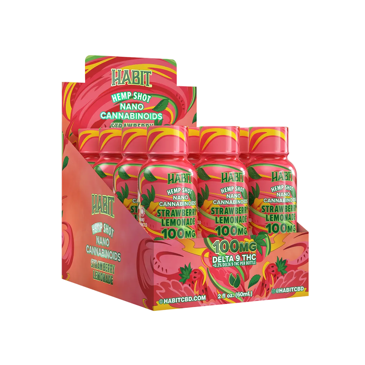 Delta 9 High Spectrum Hemp Shot – 100mg Strawberry Lemonade (Case of 12) - Mystic Journey Path