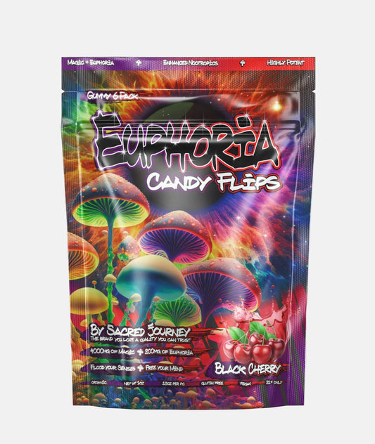 Euphoria Gummies – Black Cherry 6ct - (Box of 10) - Tree Spirit Wellness