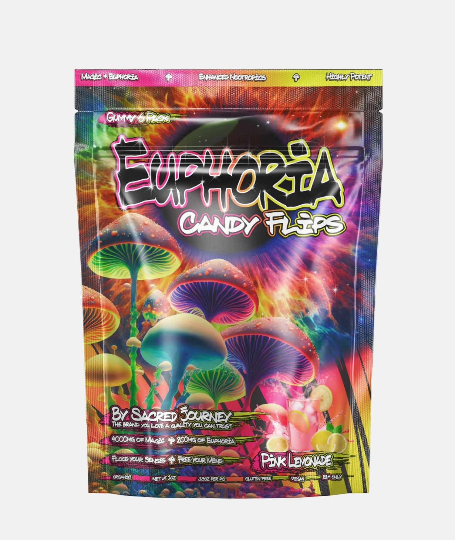 Euphoria Gummies – Pink Lemonade (6 ct) - Tree Spirit Wellness