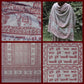 Prabhuji Meditation Yoga Prayer Shawl - Maha Mantra - Grey Large