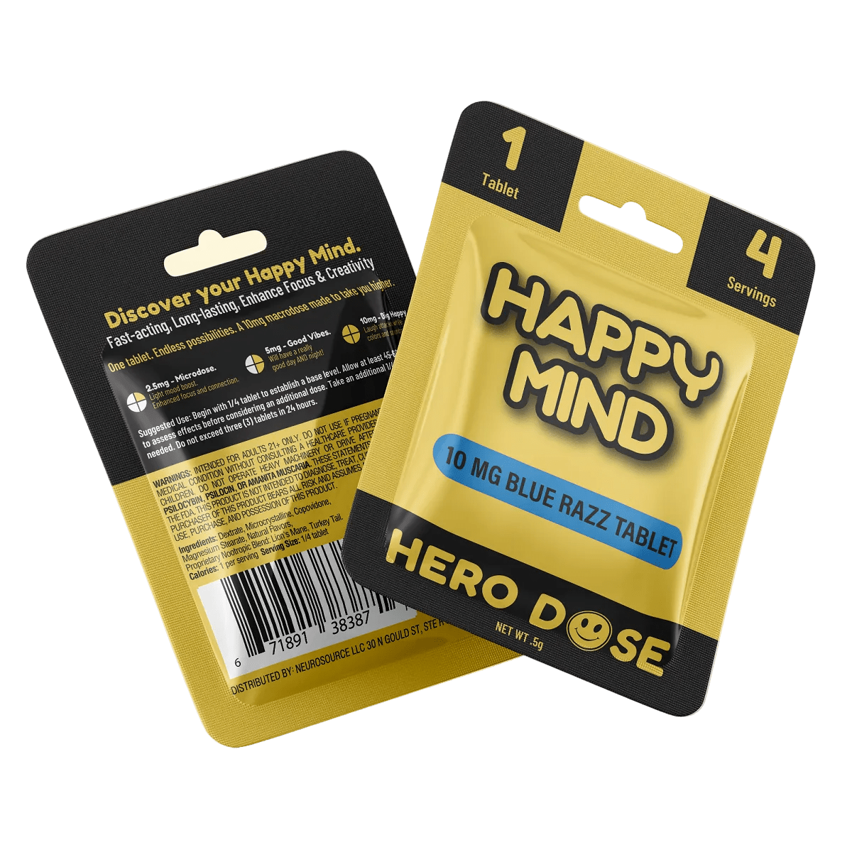 Happy Mind - Blue Razz Synaptic Surge - Box of 10 - Mystic Journey Path