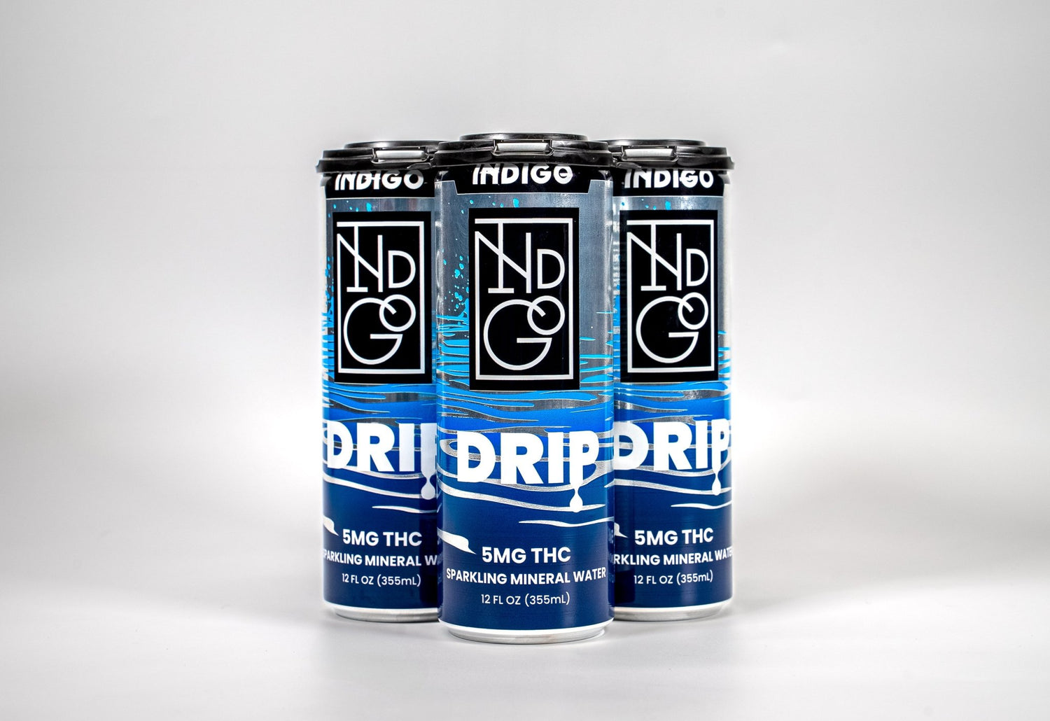 Indigo Drip 5MG THC Sparkling Mineral Water - Case of 24 - Tree Spirit Wellness