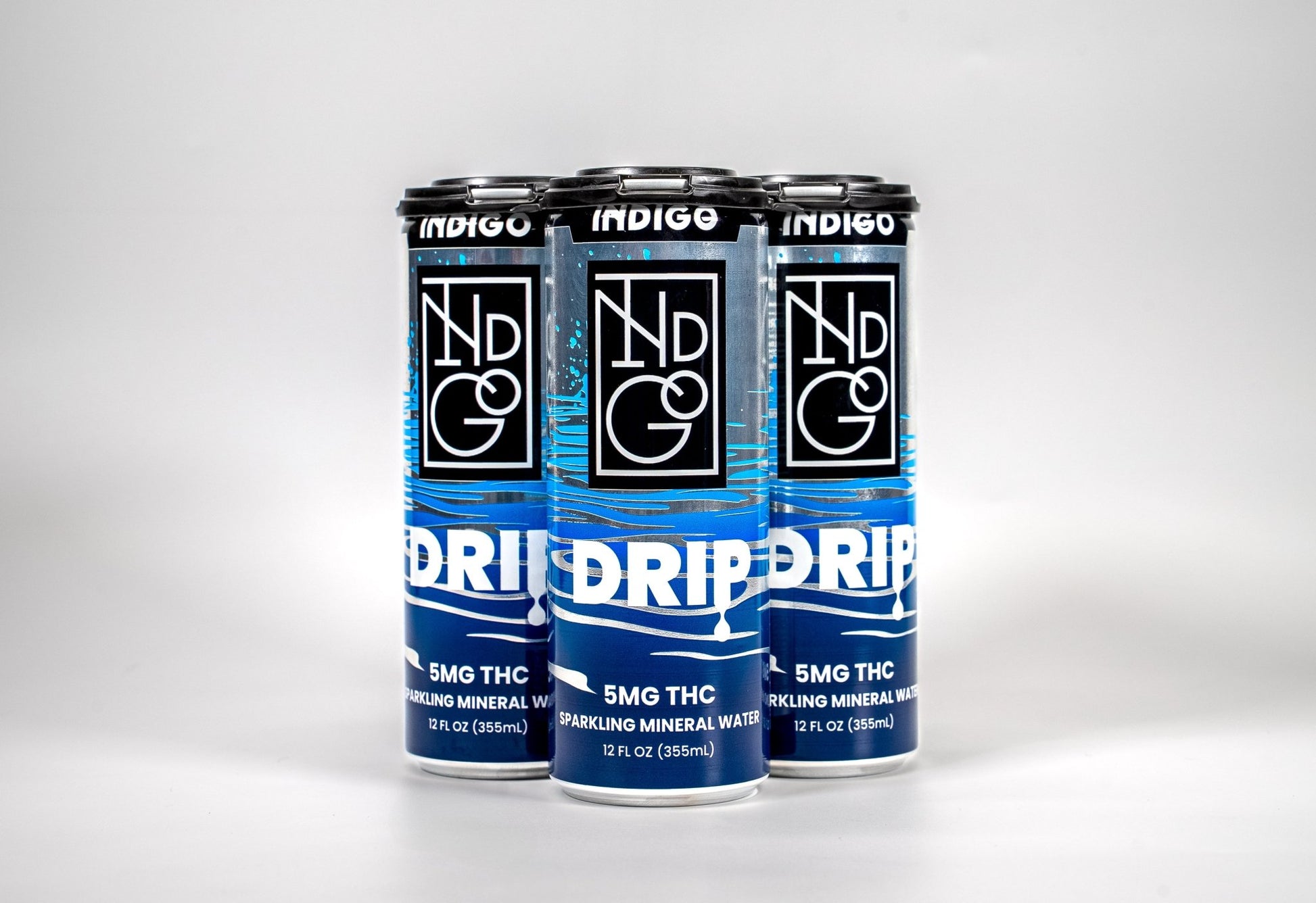 Indigo Drip 5MG THC Sparkling Mineral Water - Case of 24 - Tree Spirit Wellness