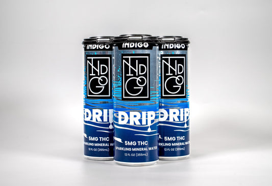 Indigo Drip 5MG THC Sparkling Mineral Water - Case of 24 - Tree Spirit Wellness