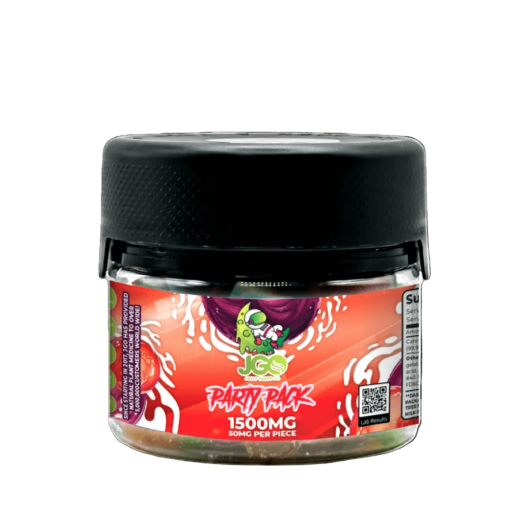 JGO Hemp Gummy Party Pack – Mixed Flavors – 1500mg (50mg Each) - 30ct - Tree Spirit Wellness