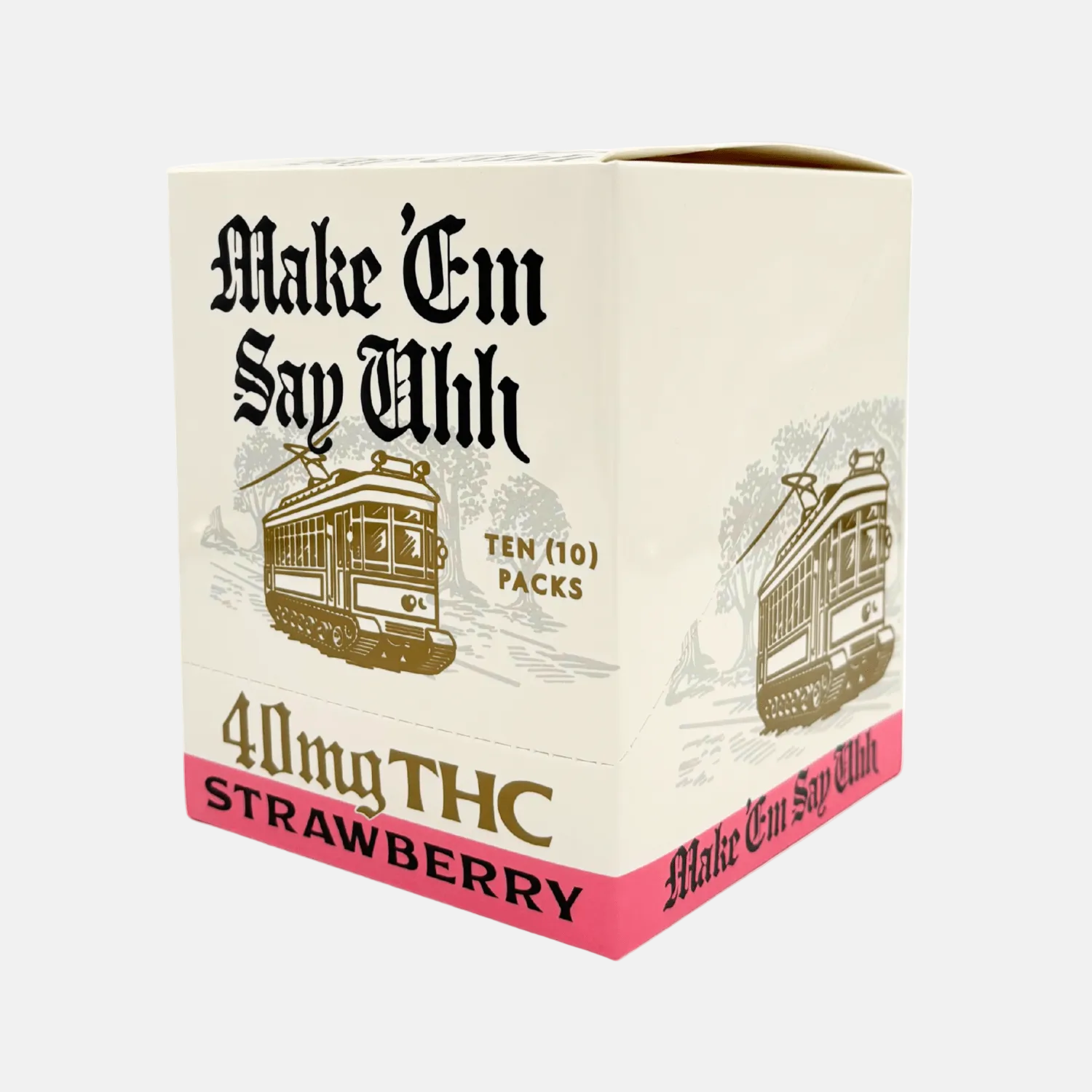 Make Em Say Uhh Strawberry 40mg D9 THC 8ct - Box of 10 - Tree Spirit Wellness