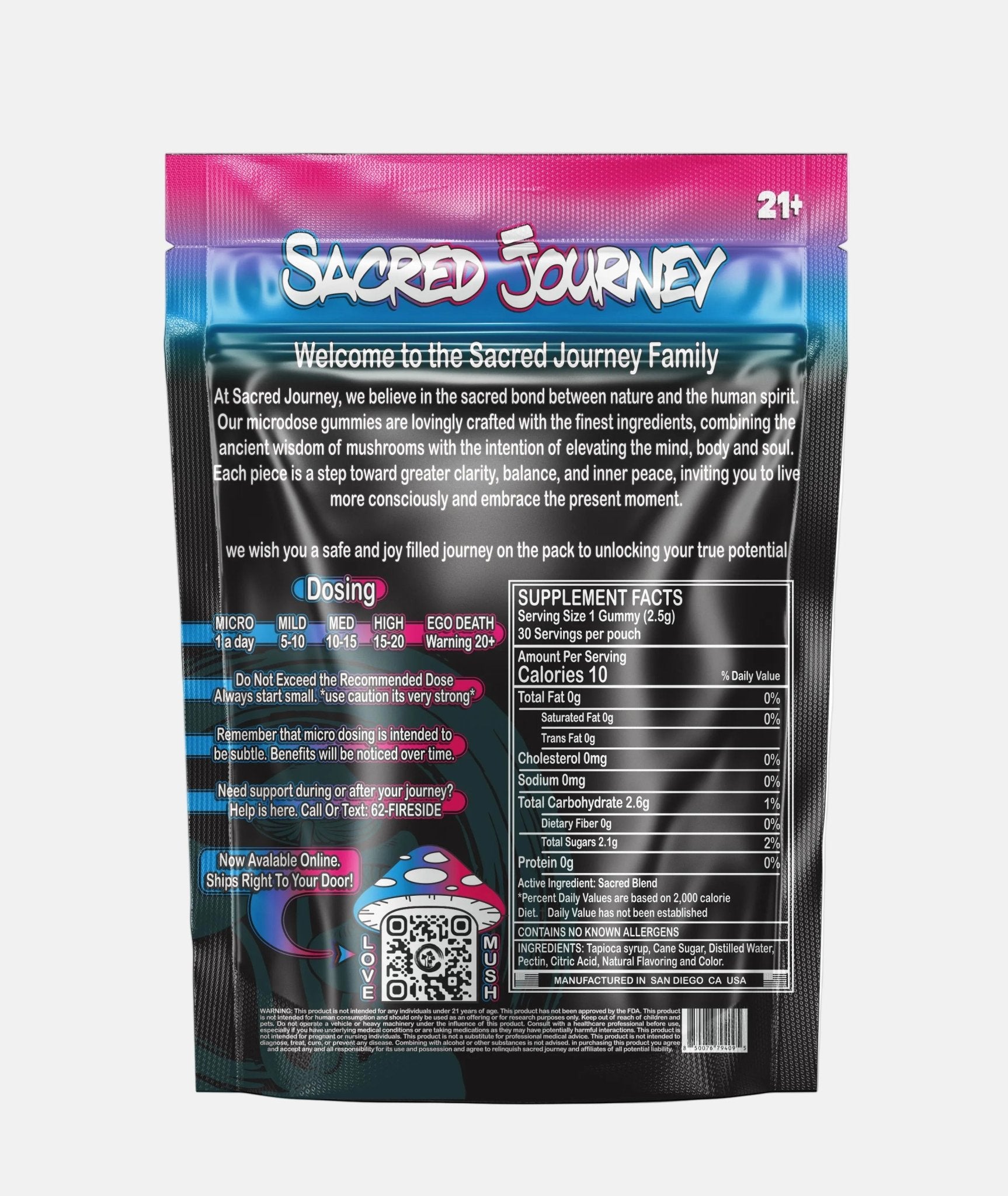 Microdose Gummies – Blue Raspberry (30ct) - Tree Spirit Wellness