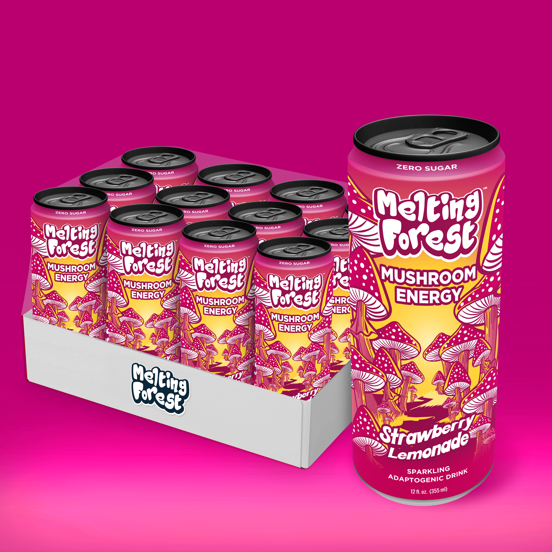 Melting forest - Mushroom Energy Sparkling Water - Tree Spirit Wellness