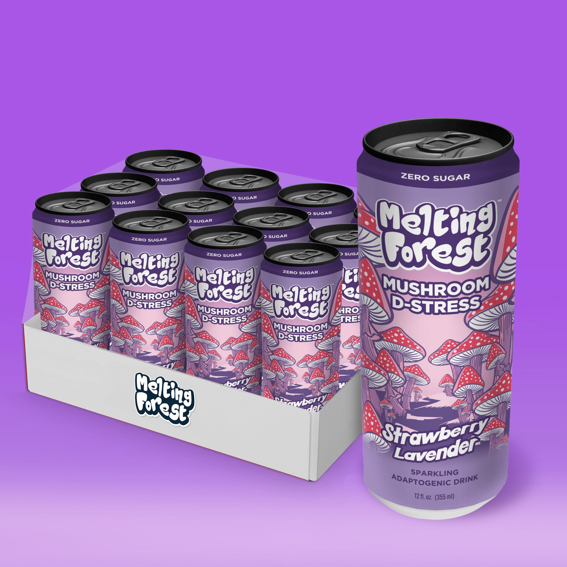 Melting forest - Mushroom D-Stress Sparkling Water (Zero Caffeine) - Tree Spirit Wellnessv