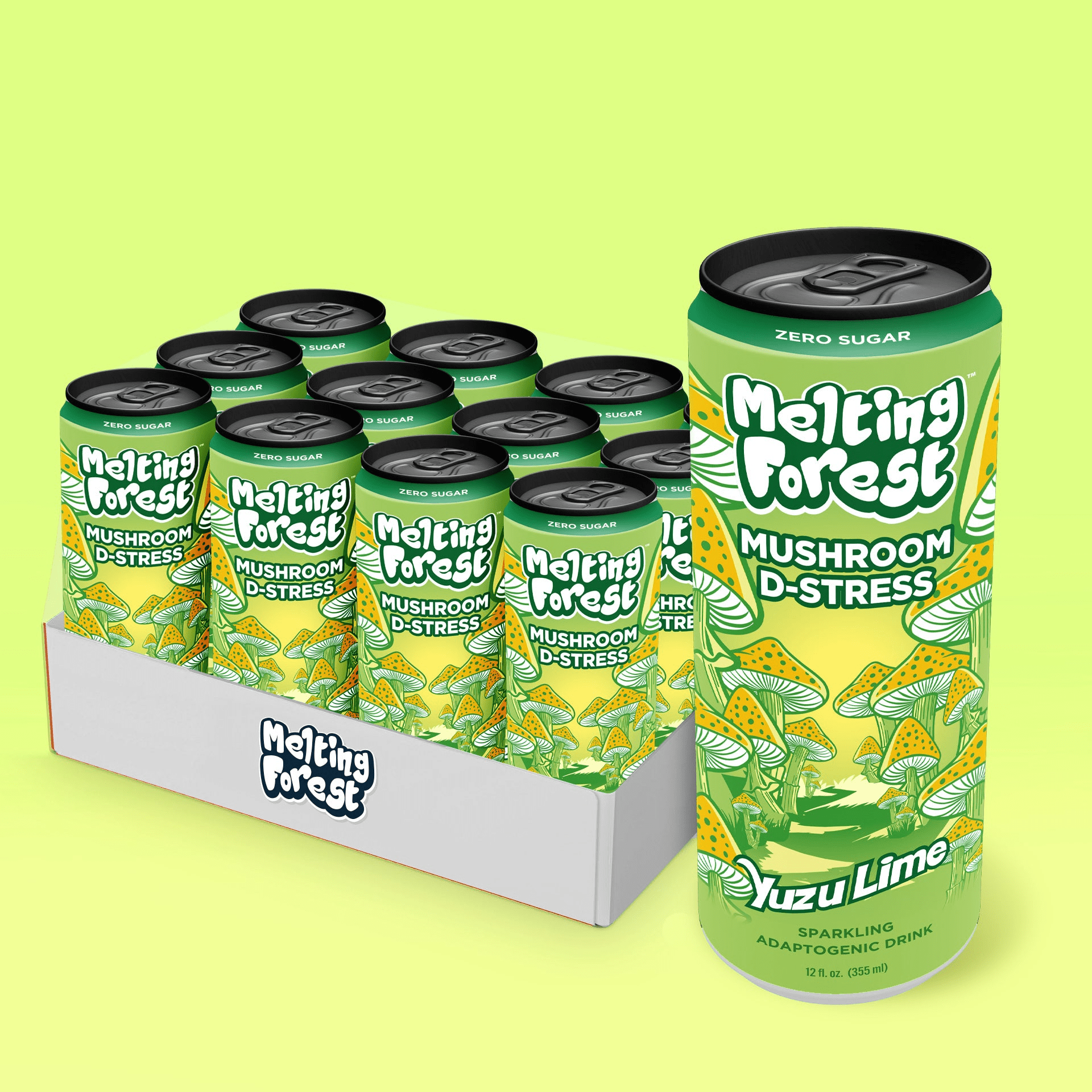 Melting forest - Mushroom D-Stress Sparkling Water (Zero Caffeine) - Tree Spirit Wellness