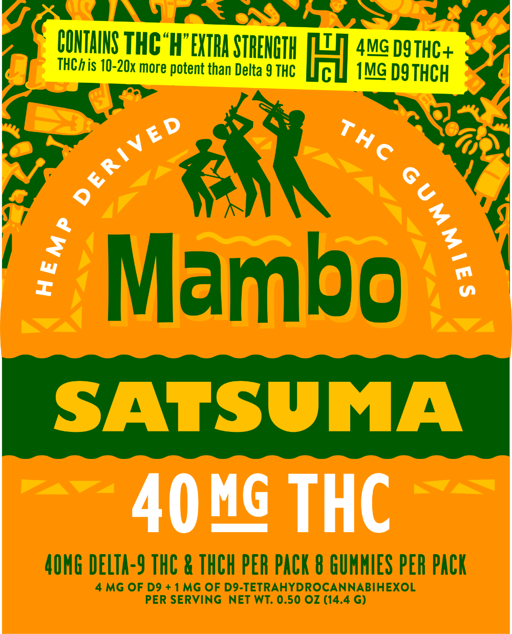 Mambo Satsuma D9/THCH ~40mg Box of 10 - Tree Spirit Wellness