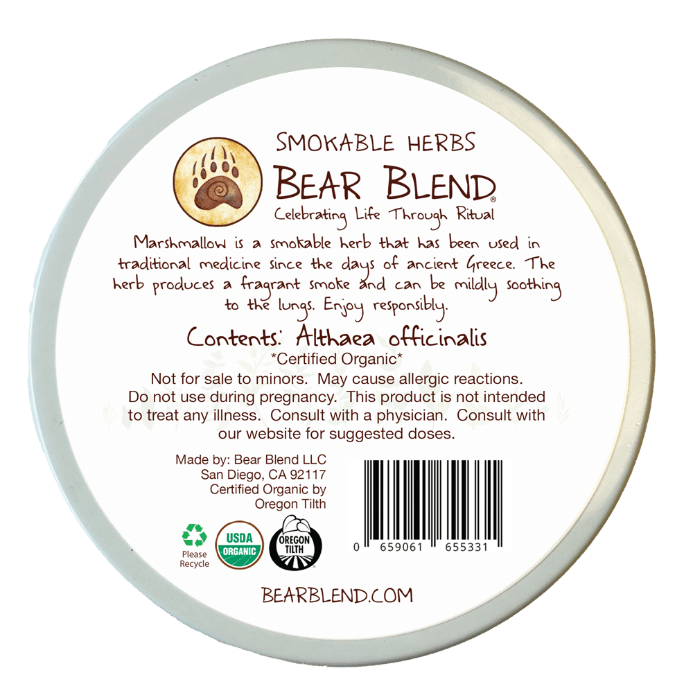 Organic Marshmallow - Smokable Herbs - Mystic Journey Path